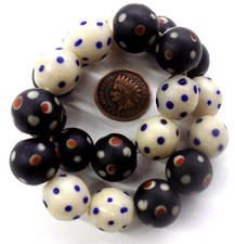 Usado, Contas comerciais africanas Black Double Spot Skunk & White Eye LEIA MAIS! E4 W2 comprar usado  Enviando para Brazil