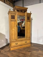 Edwardian ash wardrobe for sale  WREXHAM