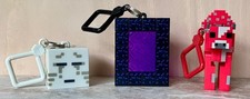 Trio de cabides Minecraft chaveiro berloques: algoshroom, portal Nether e bloco de pedra comprar usado  Enviando para Brazil