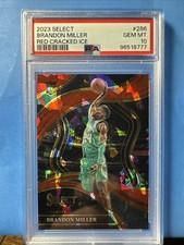 2023 Brandon Miller #286 Select Red Cracked Ice Prizm PSA 10 Rookie Courtside RC comprar usado  Enviando para Brazil