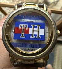 Relógio esportivo feminino Tommy Hilfiger, tema náutico, bateria flip cover necessária, usado comprar usado  Enviando para Brazil