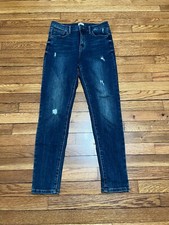 Jeans skinny feminino Special A júnior tamanho 7 29x28 azul stretch jeans desgastado, usado comprar usado  Enviando para Brazil