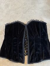 Black velvet corset for sale  BURY