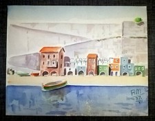 Disegno colorato acquarello usato Disegno colorato acquarello usato  Roma