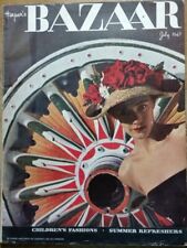 July 1947 Harper's Bazaar Magazine Summer Refreshers Children's Fashions comprar usado  Enviando para Brazil