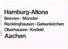Zuglaufschild 21x30 hamburg gebraucht kaufen  Schenefeld
