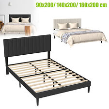 Podwójne łóżko Łóżko pojedyncze 90/140/160 x 200 cm Beżowe Czarne Łóżko młodzieżowe Łóżko tapicerowane, używany na sprzedaż  Wysyłka do Poland