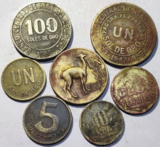 Moedas peruanas de latão e níquel 7 moedas do Peru para coleta de moedas comprar usado  Enviando para Brazil
