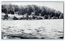 Cartão postal 1953 Cabins at Rangers Lodge Lake Baptiste Canadá Bancroft Ontário comprar usado  Enviando para Brazil