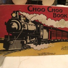 Rare 1912 Saalfield Pub. Co. Choo Choo Muslin Childs Book Train Plane Motorcycle comprar usado  Enviando para Brazil