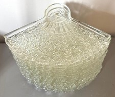 Lote 15 de pratos de lanche sanduíche em forma de ventilador de vidro transparente para ancoragem margarida e botão, usado comprar usado  Enviando para Brazil