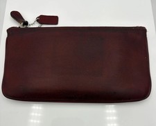 Usado, Carteira de cartão vintage Coach plana com zíper estojo fino couro curtido vermelho embreagem comprar usado Usado, Carteira de cartão vintage Coach plana com zíper estojo fino couro curtido vermelho embreagem comprar usado  Enviando para Brazil