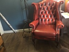 Chesterfield leather chair d'occasion  Expédié en Belgium