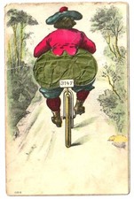 Cartão postal novidade Lady Cyclist c.1910 com nádegas móveis de papel de seda comprar usado  Enviando para Brazil