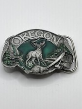 Fivela de cinto de estanho State of Oregon - 1984 Siskiyou Buckle Co. comprar usado  Enviando para Brazil