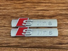 Conjunto de pares de emblema emblema para-lama lateral Audi Q5 A5 A4 Q7 A3 A6 S-Line fabricante de equipamento original, usado comprar usado  Enviando para Brazil