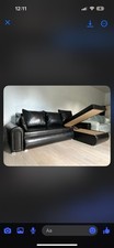 Leather sofa bed for sale  WALLINGTON