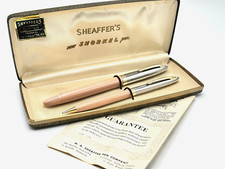 VINTAGE NOS? Caneta-tinteiro e lápis c1955 SHEAFFER CLIPPER BUCKSKIN SNORKEL PdAg comprar usado  Enviando para Brazil