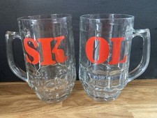 2 x SKOL Vintage Anos 80 1/2 Pinta Tanque de Vidro (Bar Pub Man Cave) Feito na Inglaterra comprar usado  Enviando para Brazil