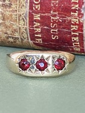 9ct gold garnet for sale  DONCASTER
