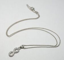 COLLAR DE CADENA COLGANTE DE AMOR SIGNO DE ETERNIDAD DE PLATA ESTERLINA 925 PARA DAMAS segunda mano  Embacar hacia Argentina