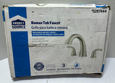 Torneira de banheira romana de alto arco Project Source níquel escovado 2 alças montagem no deck comprar usado  Enviando para Brazil