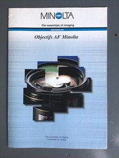 Brochure objectifs minolta d'occasion  Gradignan