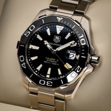 Usado, Tag Heuer automatic 41mm Aquaracer way211a  black dial watch diver calibre 5 man comprar usado  Enviando para Brazil