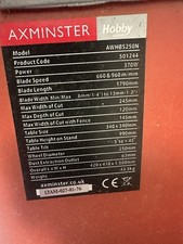 Axminster hobby bandsaw. for sale  BIRMINGHAM