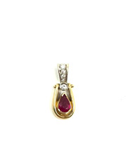 gold 14k white ruby pendant for sale  Philadelphia
