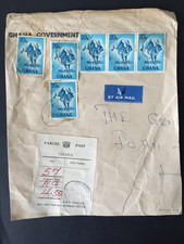 Etiqueta postal paquete Ghana 1968 en 20np x 5 SOLO FRONTAL segunda mano  Embacar hacia Mexico