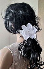 Kopfschmuck haarschmuck weiß gebraucht kaufen  Köln