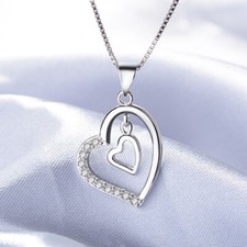 Double heart pendant for sale  BARNSLEY