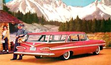 CARTÃO POSTAL ANTIGO AUTOMÁTICO, 1959 CHEVROLET NOMAD STATION WAGON, VINTAGE (F233) comprar usado  Enviando para Brazil