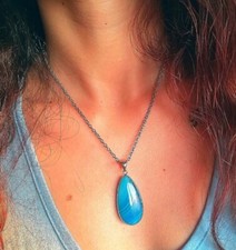 Collana agata blu usato  Roma