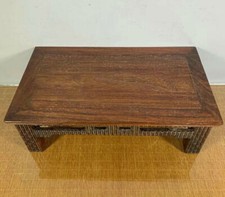 Móveis de mesa de tecelagem de bambu perna de bambu madeira Huanghuali porcelana antiga 15,8" comprar usado  Enviando para Brazil