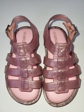 Mini sandálias Melissa Possession tamanho 9 rosa glitter biqueira aberta geléia comprar usado  Enviando para Brazil