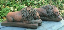 Pair sleeping lions for sale  HORSHAM