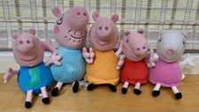 Lote de 5 brinquedos de pelúcia da família Peppa Pig papai mamãe Georgie Susie, usado comprar usado  Enviando para Brazil