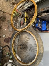 Gold bmx wheels for sale  RUGBY