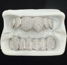 Iced Out VVS1 Moissanite Ajustável Ajuste Personalizado Prata Grelhas Masculinas Hip Hop Grillz, usado comprar usado  Enviando para Brazil