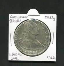 Usado, tu_bazar  8 REALES PLATA CARLOS IIII MEJICO FM 1791 comprar usado  Enviando para Brazil