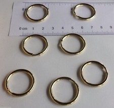 50 chaveiros divididos de latão maciço 24 mm/0,97 pol./1 pol. não corrosivos, sem níquel ou chumbo comprar usado  Enviando para Brazil