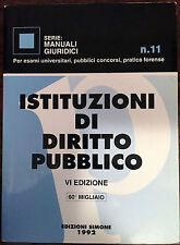 Istituzioni diritto pubblico. usato  Zerbolo