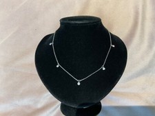 Conjunto de moldura de diamante 0,6 quilates criado em laboratório colar em camadas folheado a platina 925 comprar usado  Enviando para Brazil
