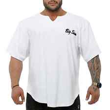 Usado, BIG SM SPORTSWEAR Frottee Ragtop Rag Top T-Shirt Bodybuilding 3342-WHITE comprar usado  Enviando para Brazil