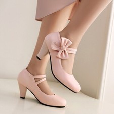 Sapatos de festa femininos Sweet Bowknot salto alto com alça no tornozelo comprar usado  Enviando para Brazil