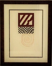 Usado, RARO Abstrato Nautilus por Anna Letycia Quadros assinado impressão numerada emoldurada 1971 comprar usado  Enviando para Brazil