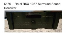 Rotel rsx 1057 for sale  Houston