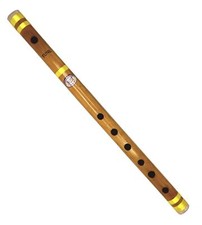 Flauta de bambu feita à mão instrumento musical tradicional de sopro Bansuri G Tune 18" comprar usado  Enviando para Brazil